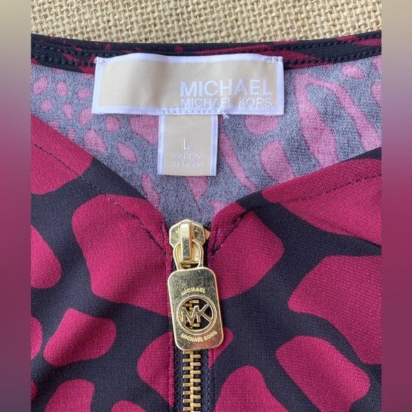 Michael Kors |  Animal print | red and black | cute top size L   ( Mk 15) - Picture 6 of 17